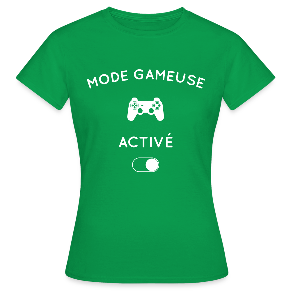 T-shirt Femme - Mode gameuse activé - vert