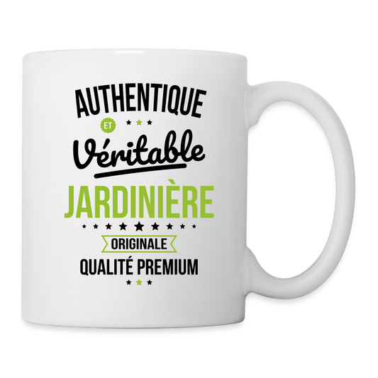 Mug blanc - Authentique et véritable Jardinière - blanc