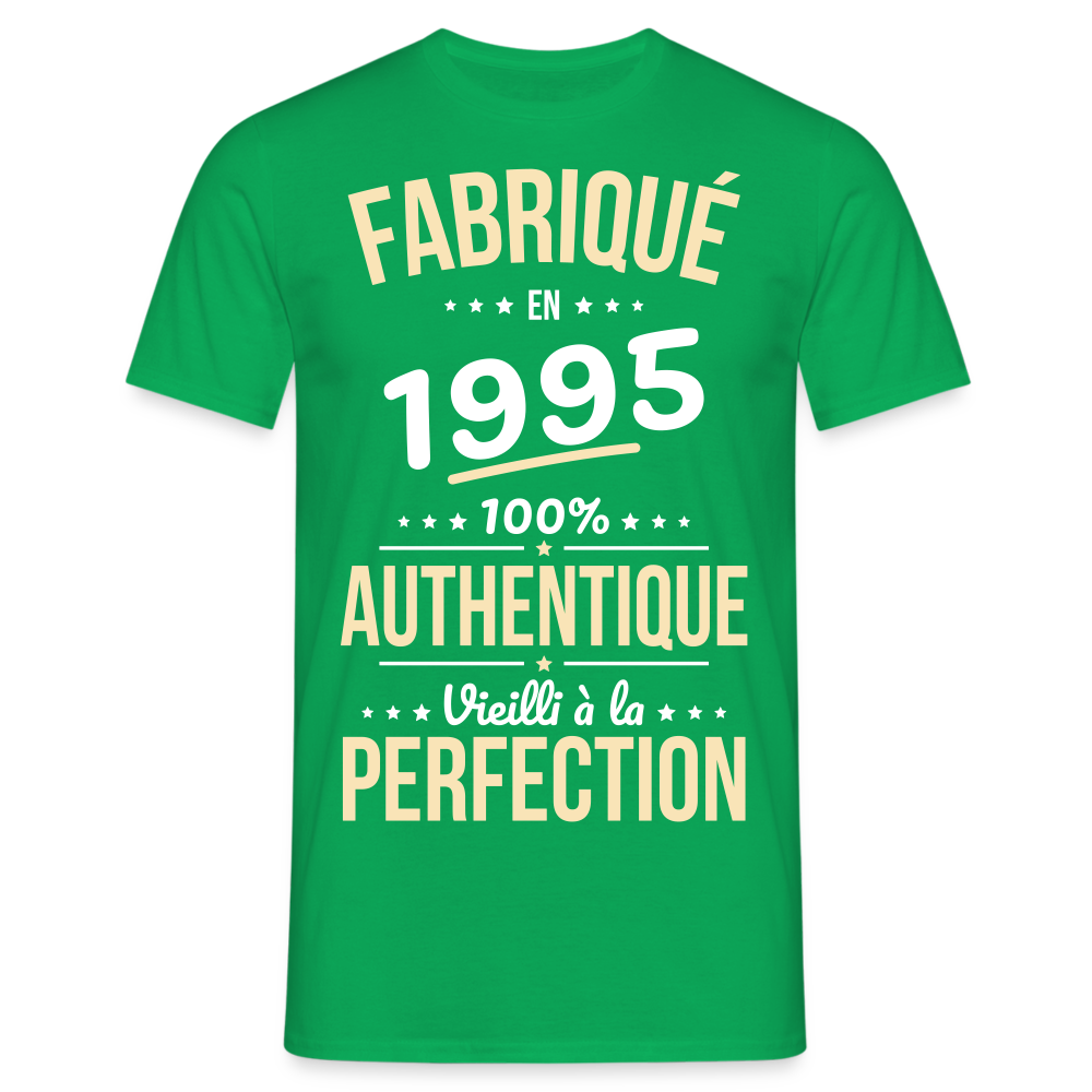 T-shirt Homme - Anniversaire 30 Ans - Fabriqué en 1995 - vert