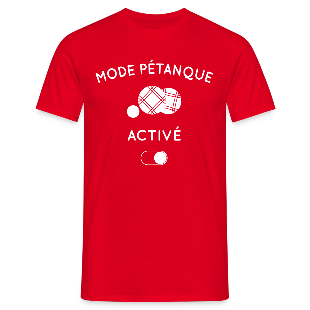 T-shirt Homme - Mode pétanque activé - rouge