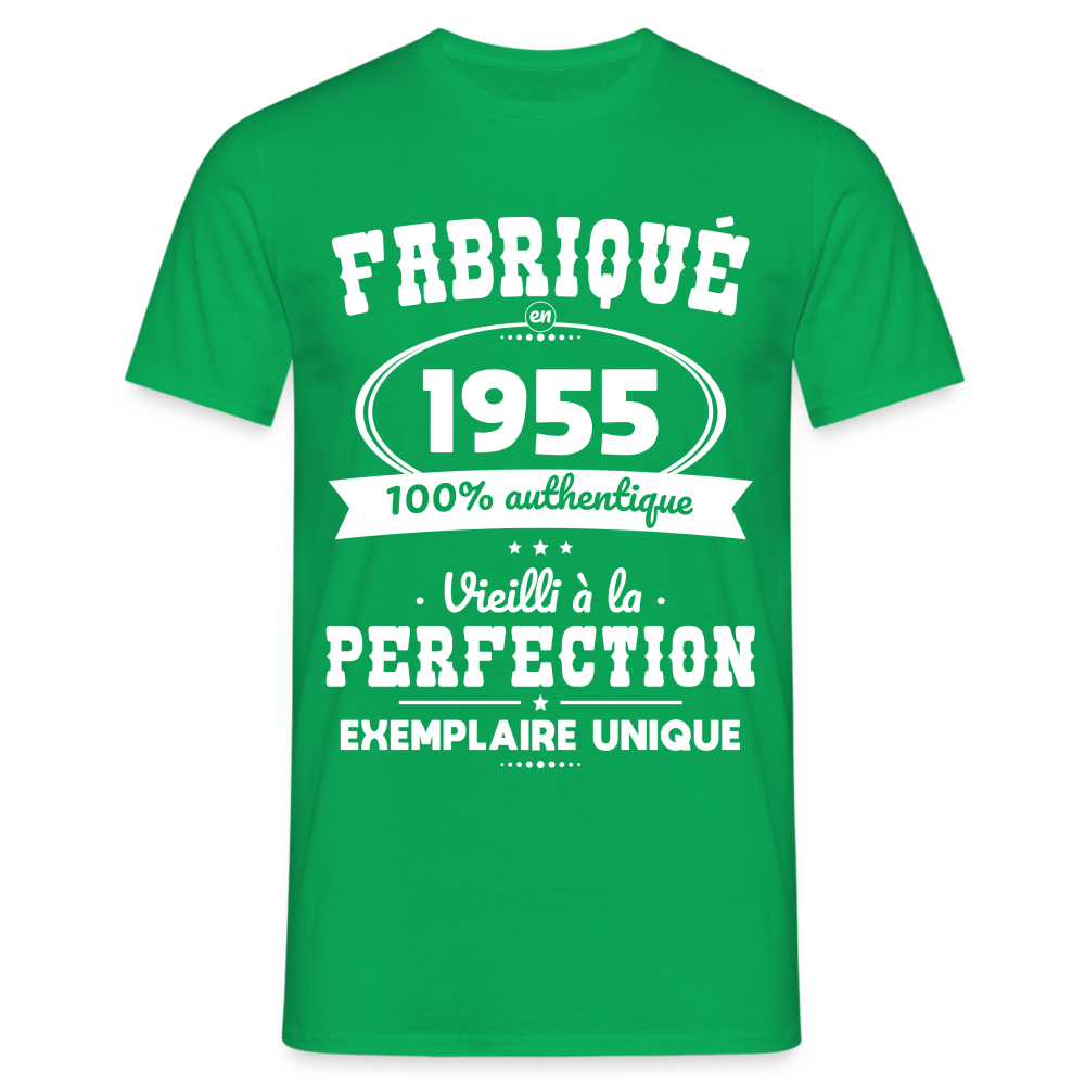 T-shirt Homme - Anniversaire 70 Ans - Fabriqué en 1955 - vert