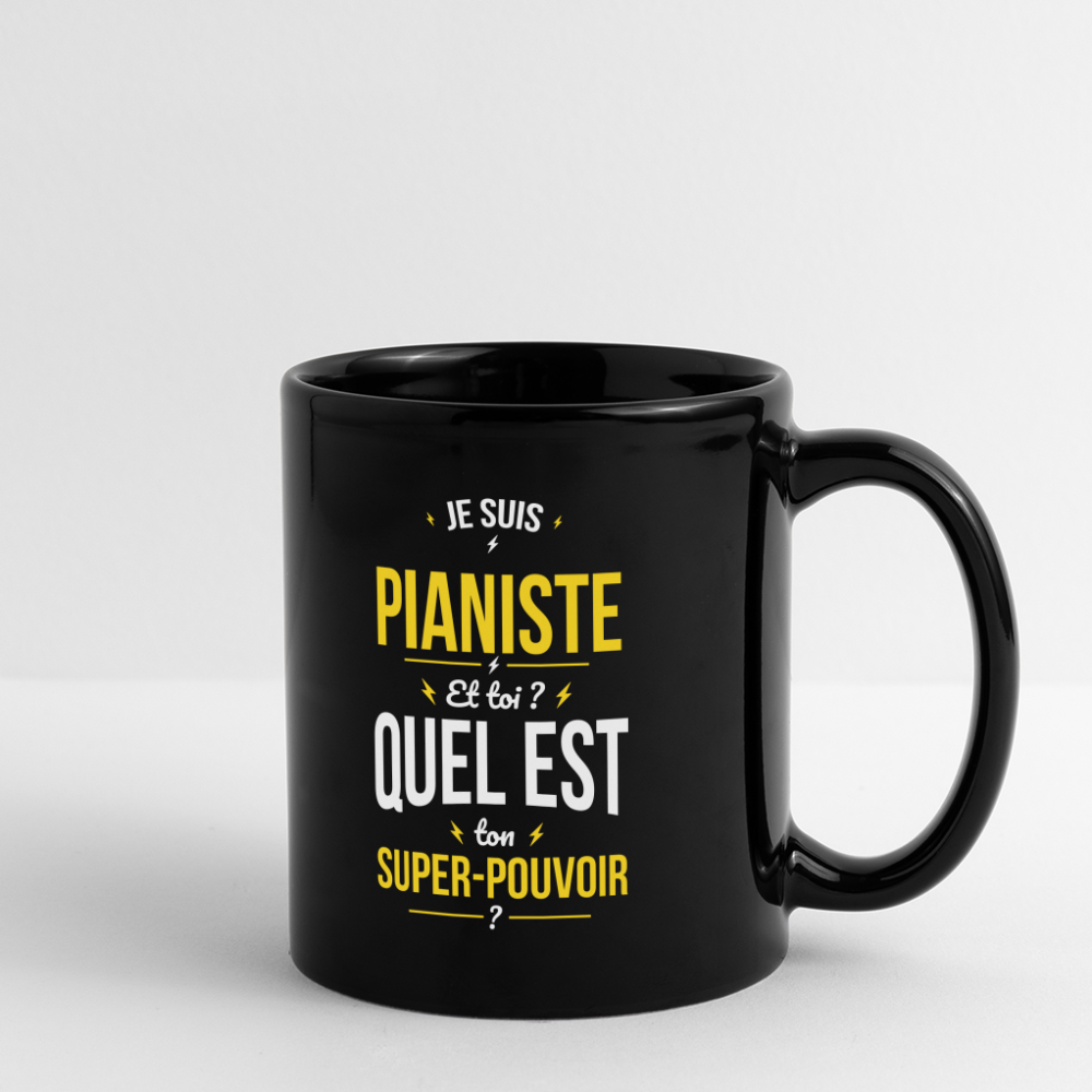 Mug uni - Je suis pianiste -Super-pouvoir - noir