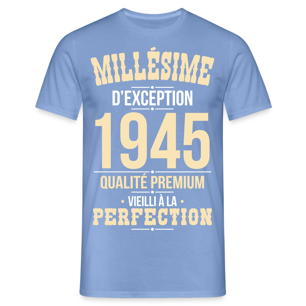 T-shirt Homme - Anniversaire 80 Ans - Millésime 1945 - carolina blue