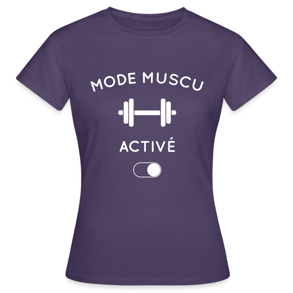 T-shirt Femme - Mode muscu activé - violet foncé