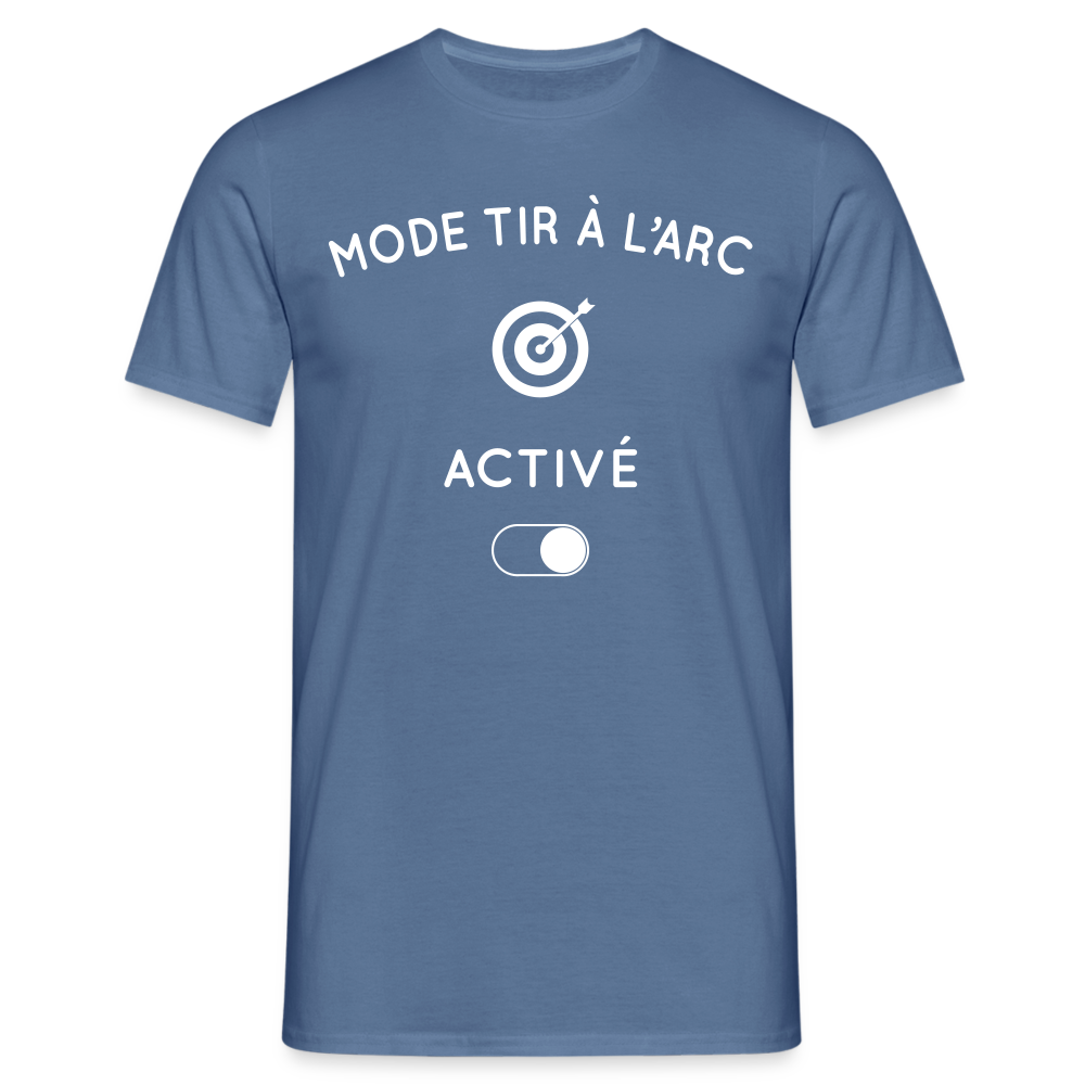 T-shirt Homme - Mode tir à l'arc activé - bleu pigeon 