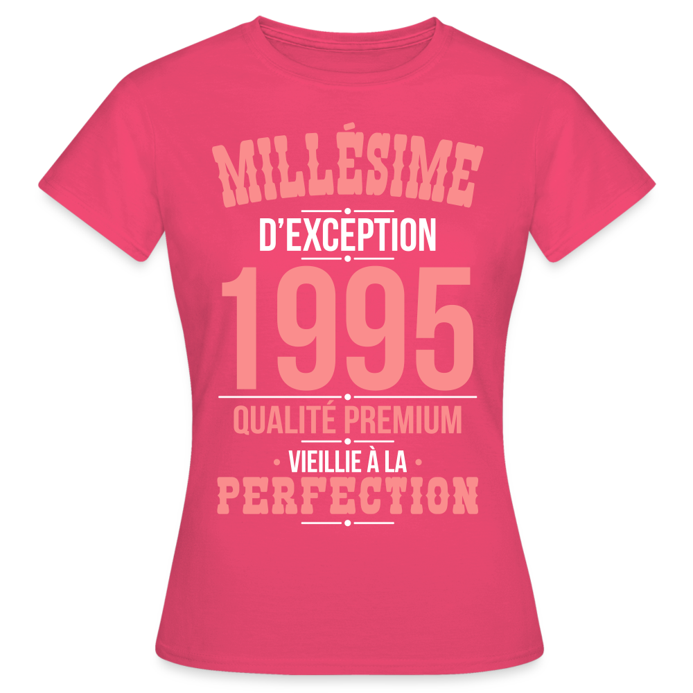 T-shirt Femme - Anniversaire 30 Ans - Millésime 1995 - rose azalée