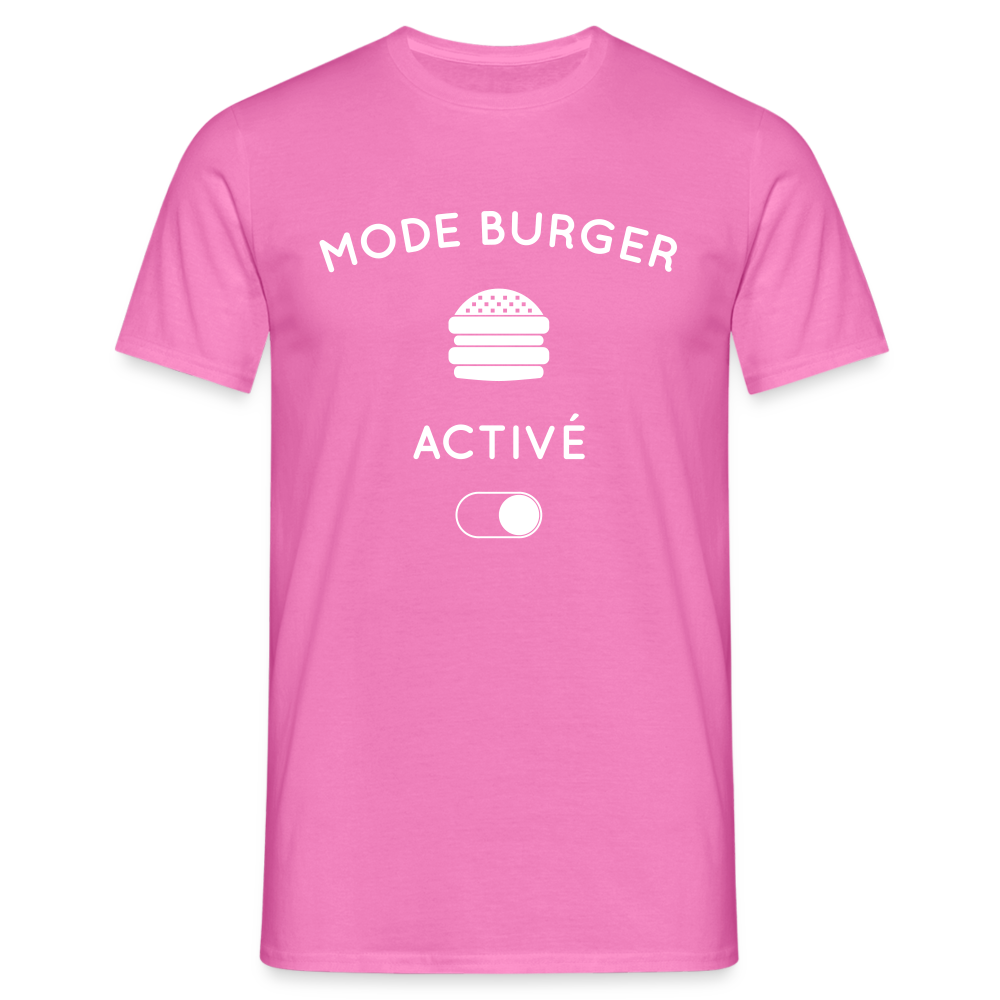 T-shirt Homme - Mode burger activé - rose