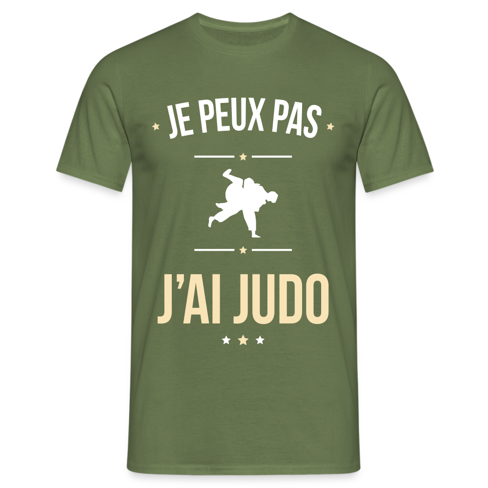 T-shirt Homme - Je peux pas j'ai Judo - vert militaire