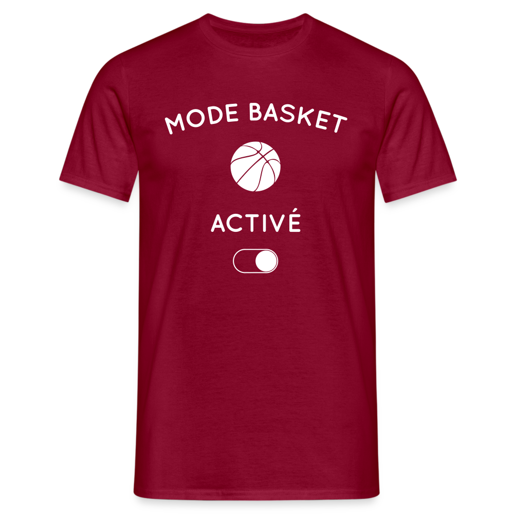 T-shirt Homme - Mode basket activé - rouge brique