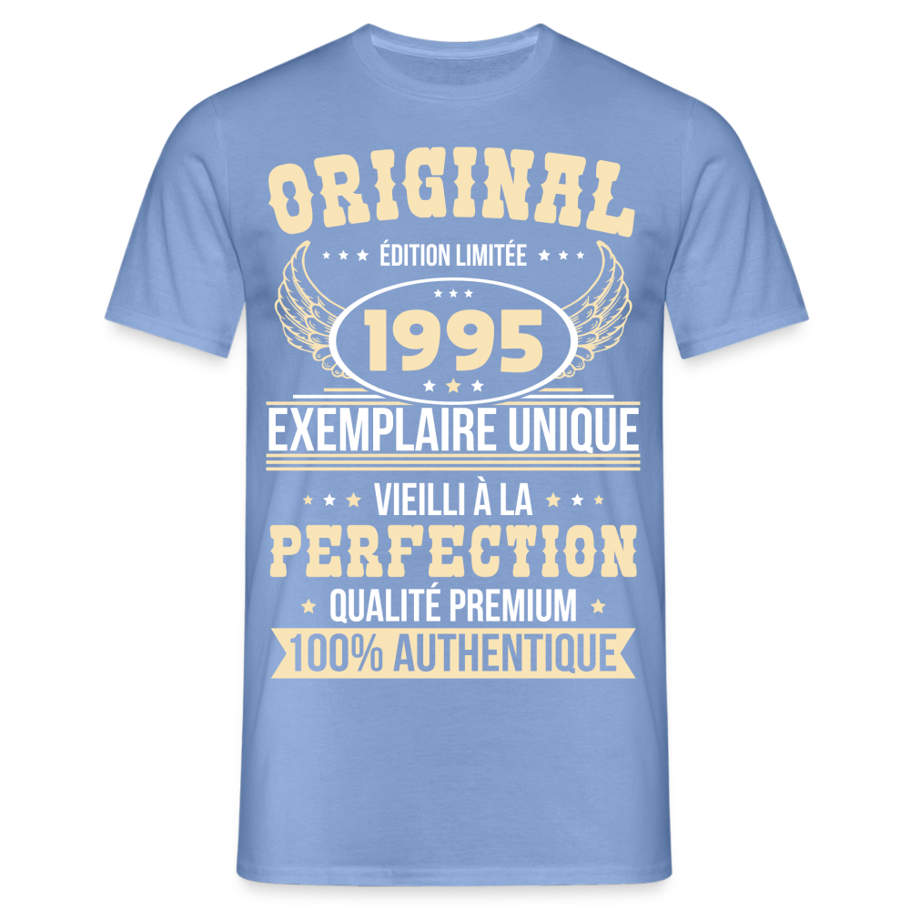 T-shirt Homme - Anniversaire 30 Ans - Original 1995 - carolina blue