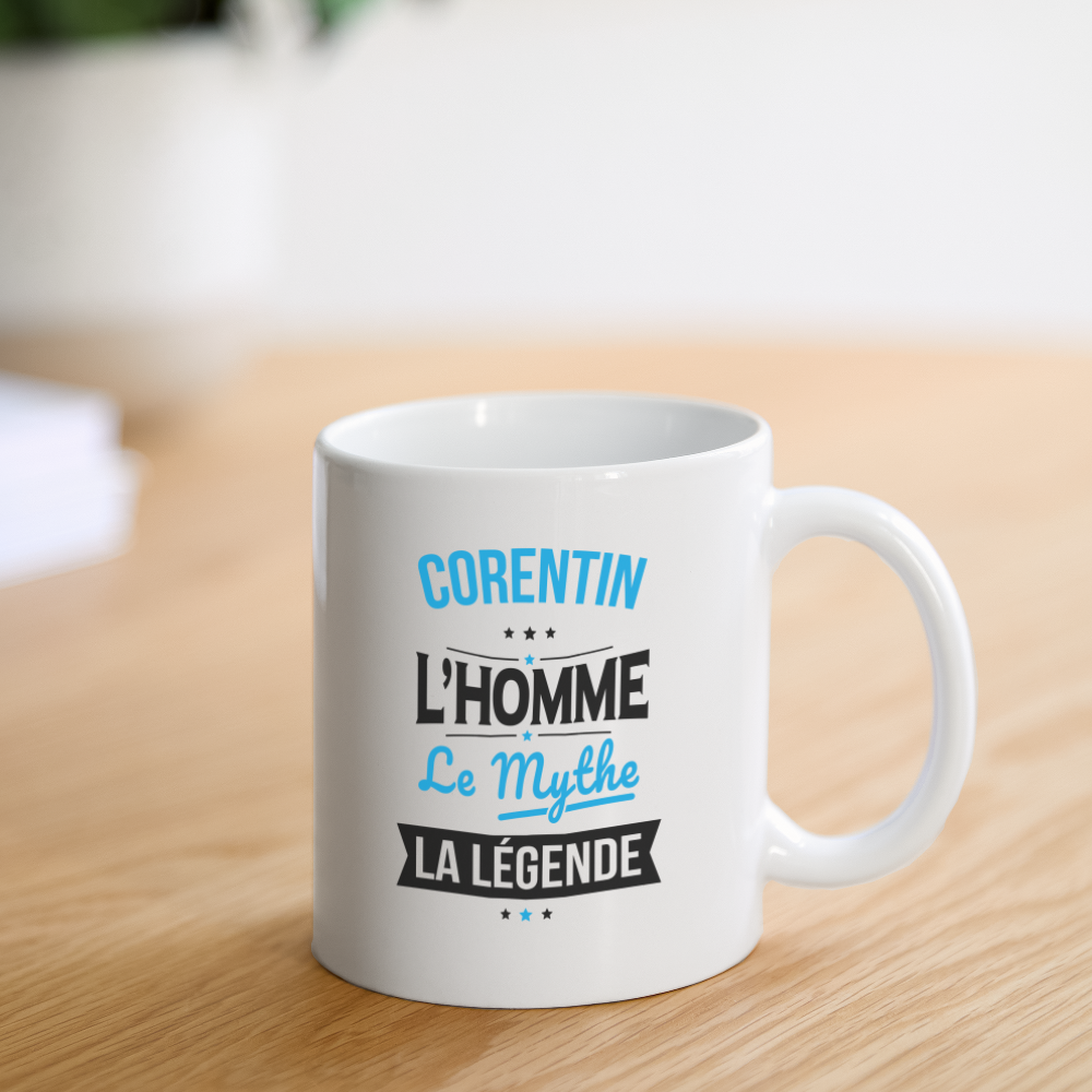 Mug blanc - Corentin - l'Homme - le Mythe - la Légende - blanc