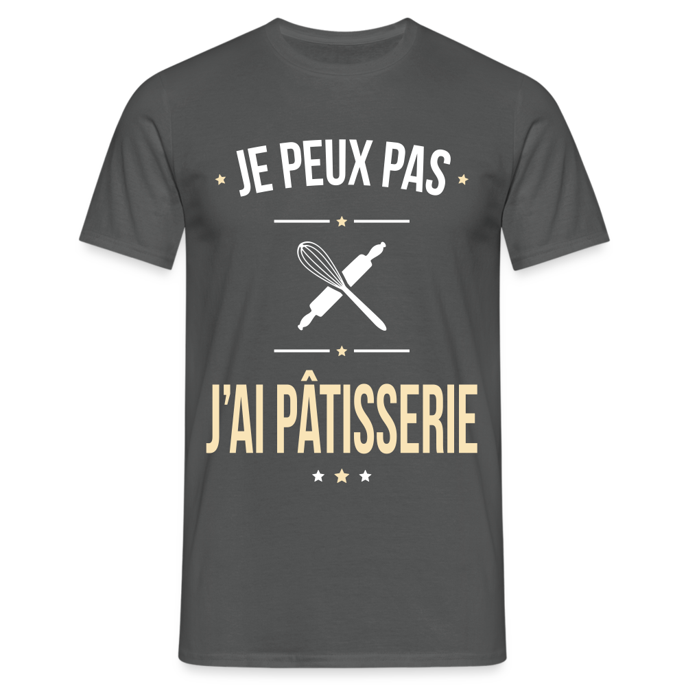 T-shirt Homme -  Je peux pas j'ai Pâtisserie - charbon