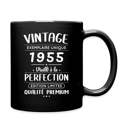 Mug uni - Anniversaire 70 Ans - Vintage 1955 - noir