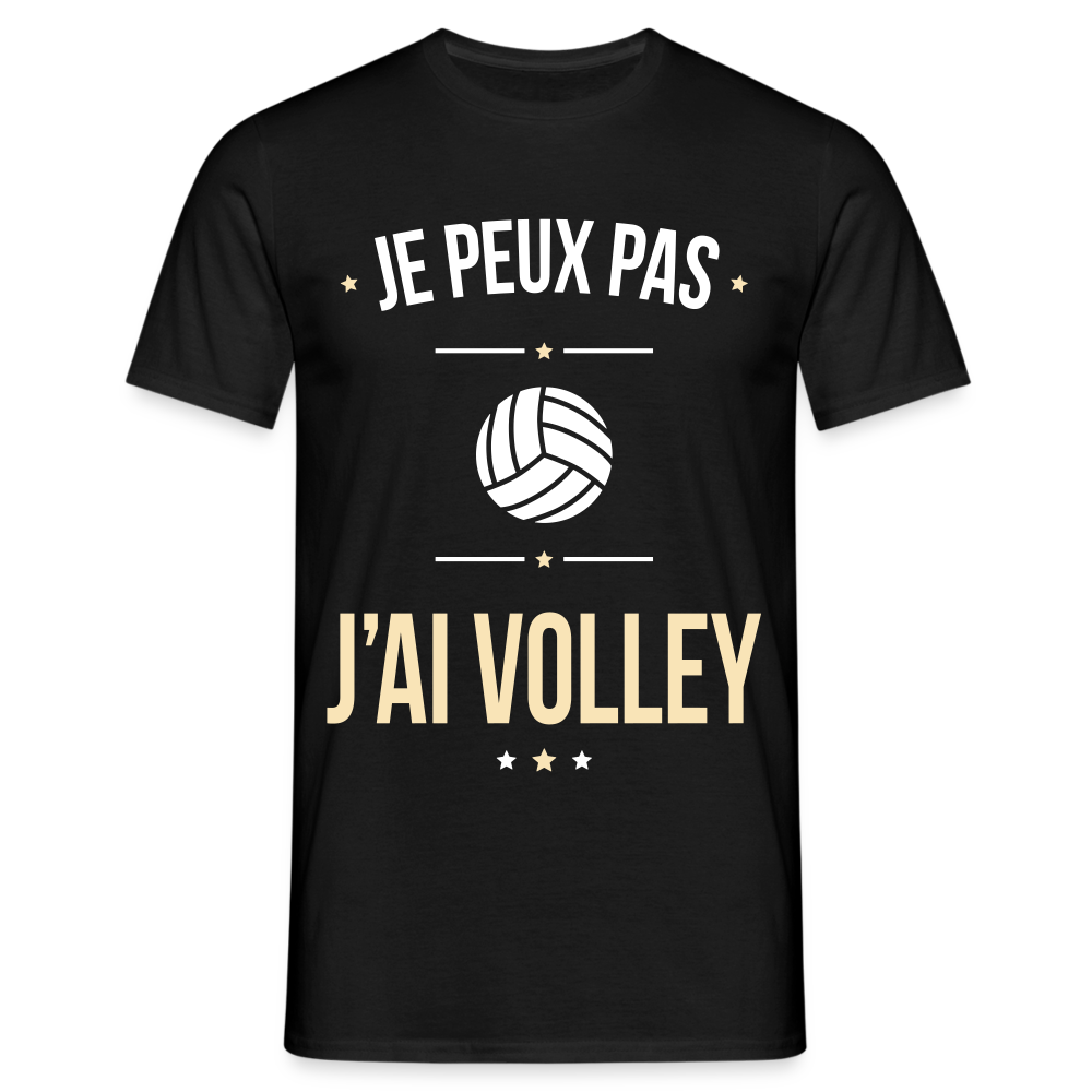 T-shirt Homme - Je peux pas j'ai Volley - noir