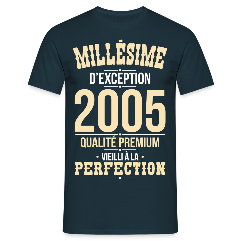 T-shirt Homme - Anniversaire 20 Ans - Millésime 2005 - marine