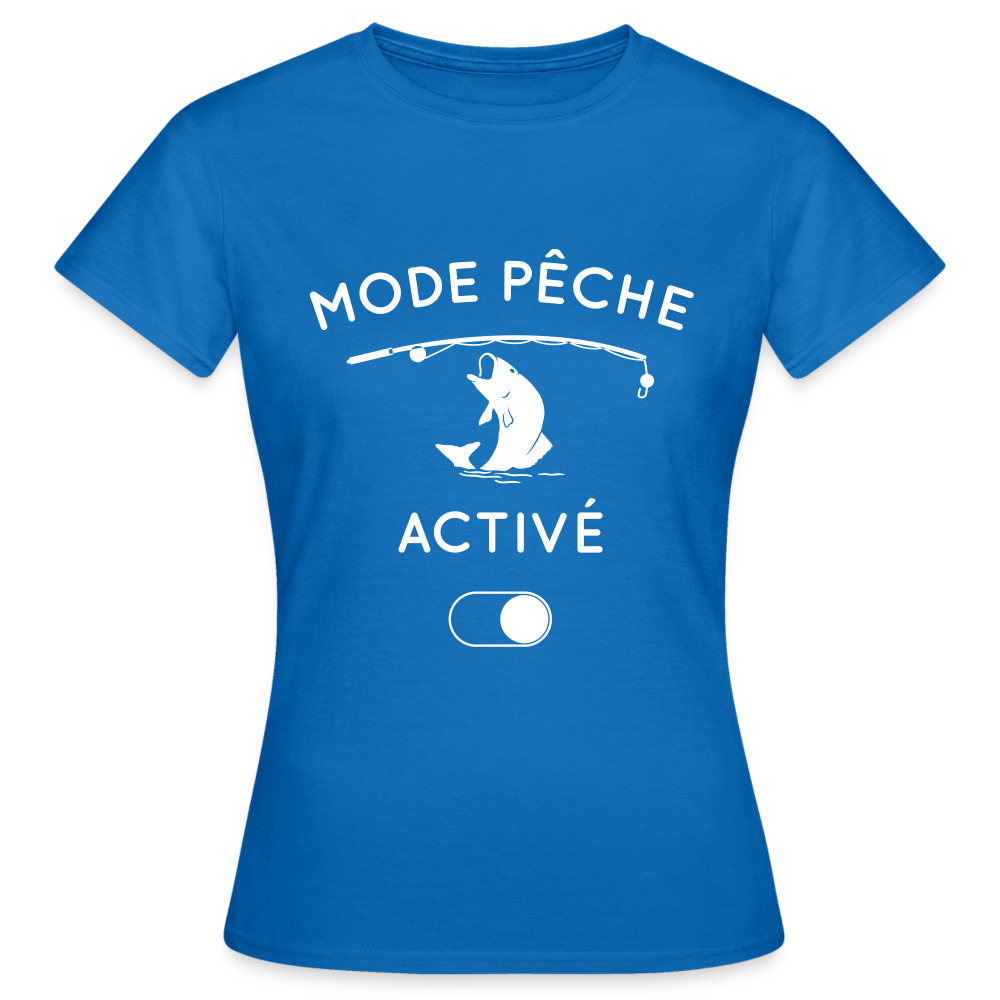 T-shirt Femme - Mode pêche activé - bleu royal