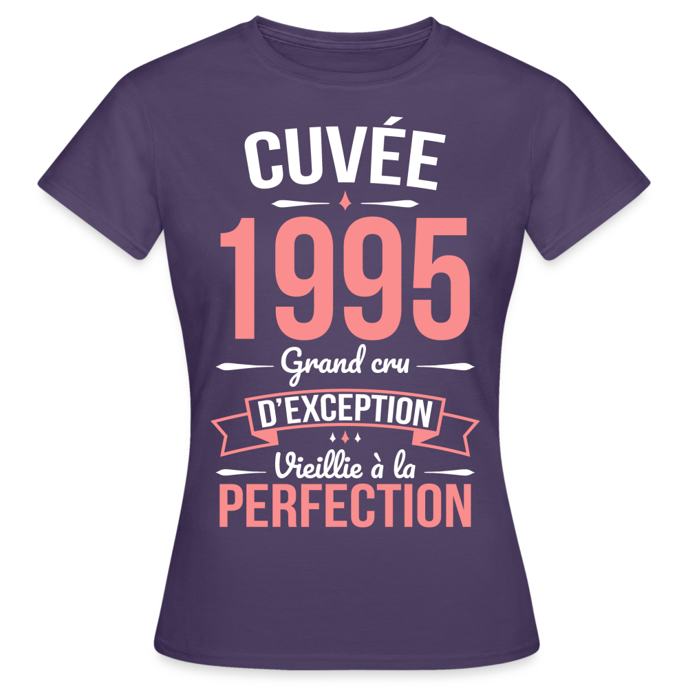 T-shirt Femme - Anniversaire 30 Ans - Cuvée 1995 - violet foncé