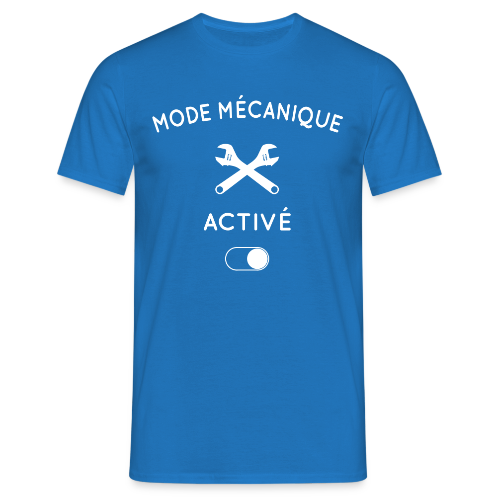 T-shirt Homme - Mode mécanique activé - bleu royal