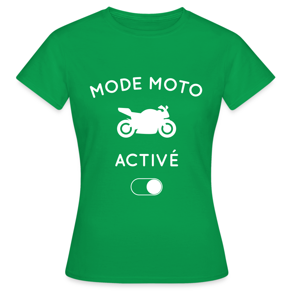 T-shirt Femme - Mode moto activé - vert