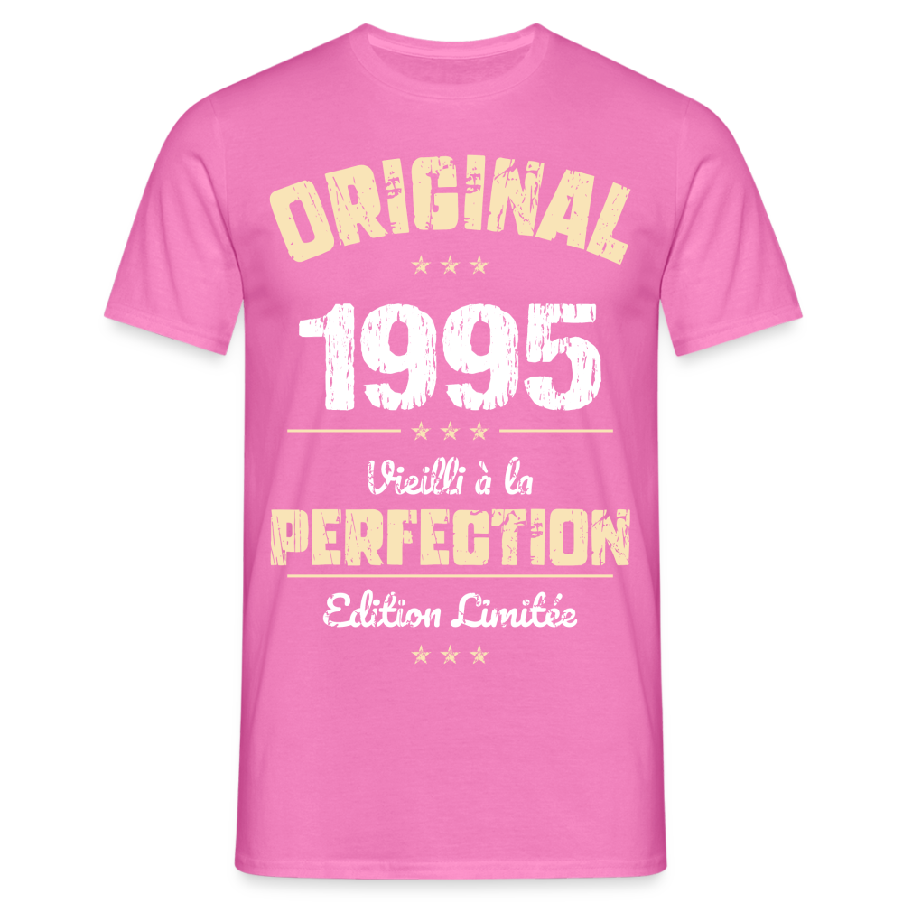 T-shirt Homme - Anniversaire 30 Ans - Original 1995 - rose