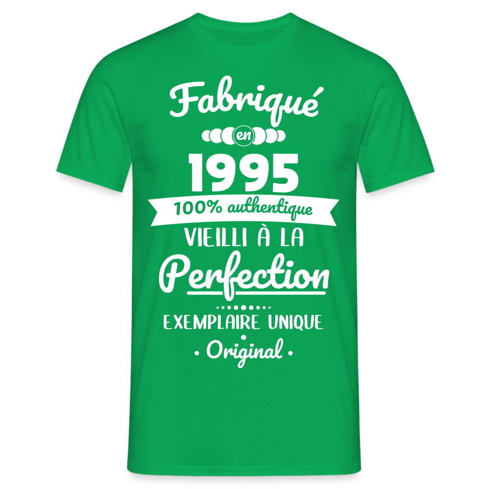 T-shirt Homme - Anniversaire 30 Ans - Fabriqué en 1995 - vert