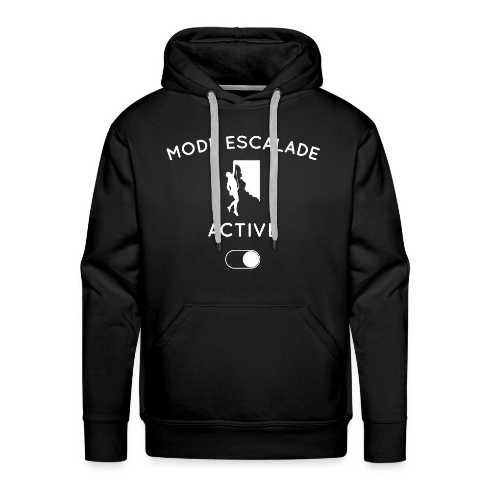 Sweat à capuche Premium Homme - Mode escalade activé - noir