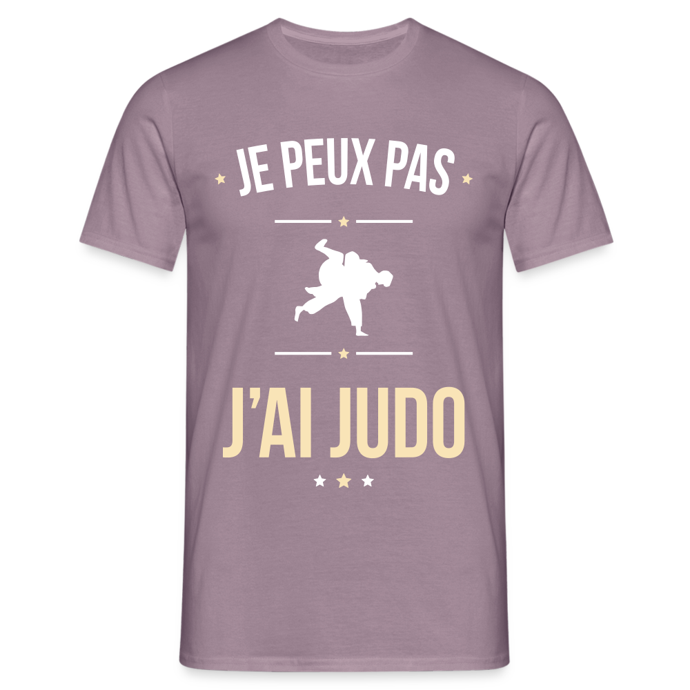 T-shirt Homme - Je peux pas j'ai Judo - mauve gris 