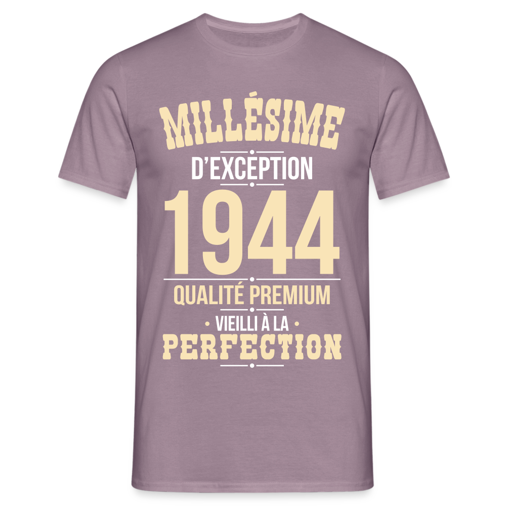 T-shirt Homme - Anniversaire 80 Ans - Millésime 1944 - mauve gris 