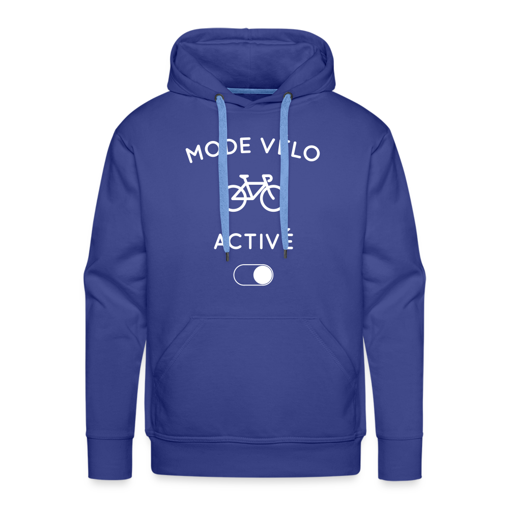 Sweat à capuche Premium Homme - Mode vélo activé - bleu royal