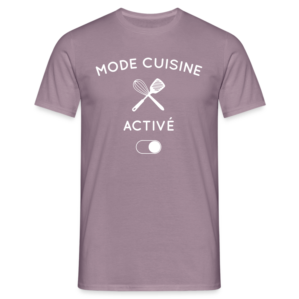 T-shirt Homme - Mode cuisine activé - mauve gris 