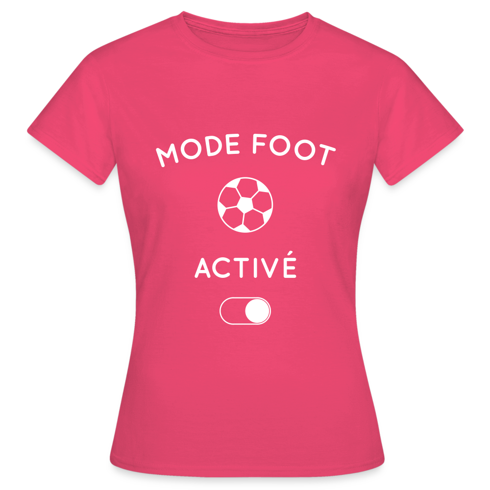 T-shirt Femme - Mode foot activé - rose azalée