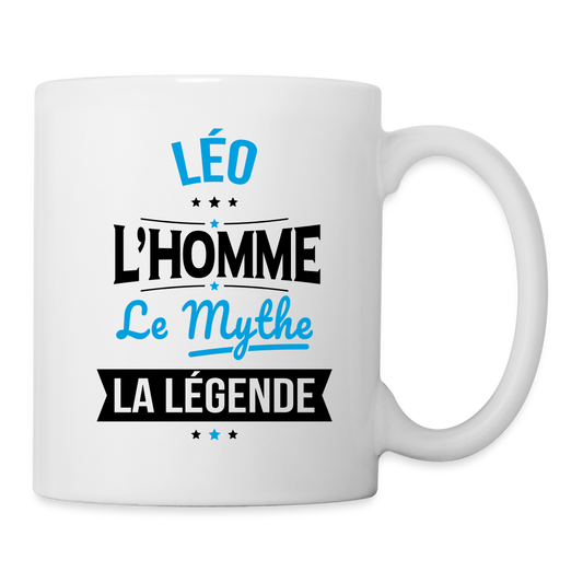 Mug blanc - Léo - l'Homme - le Mythe - la Légende - blanc