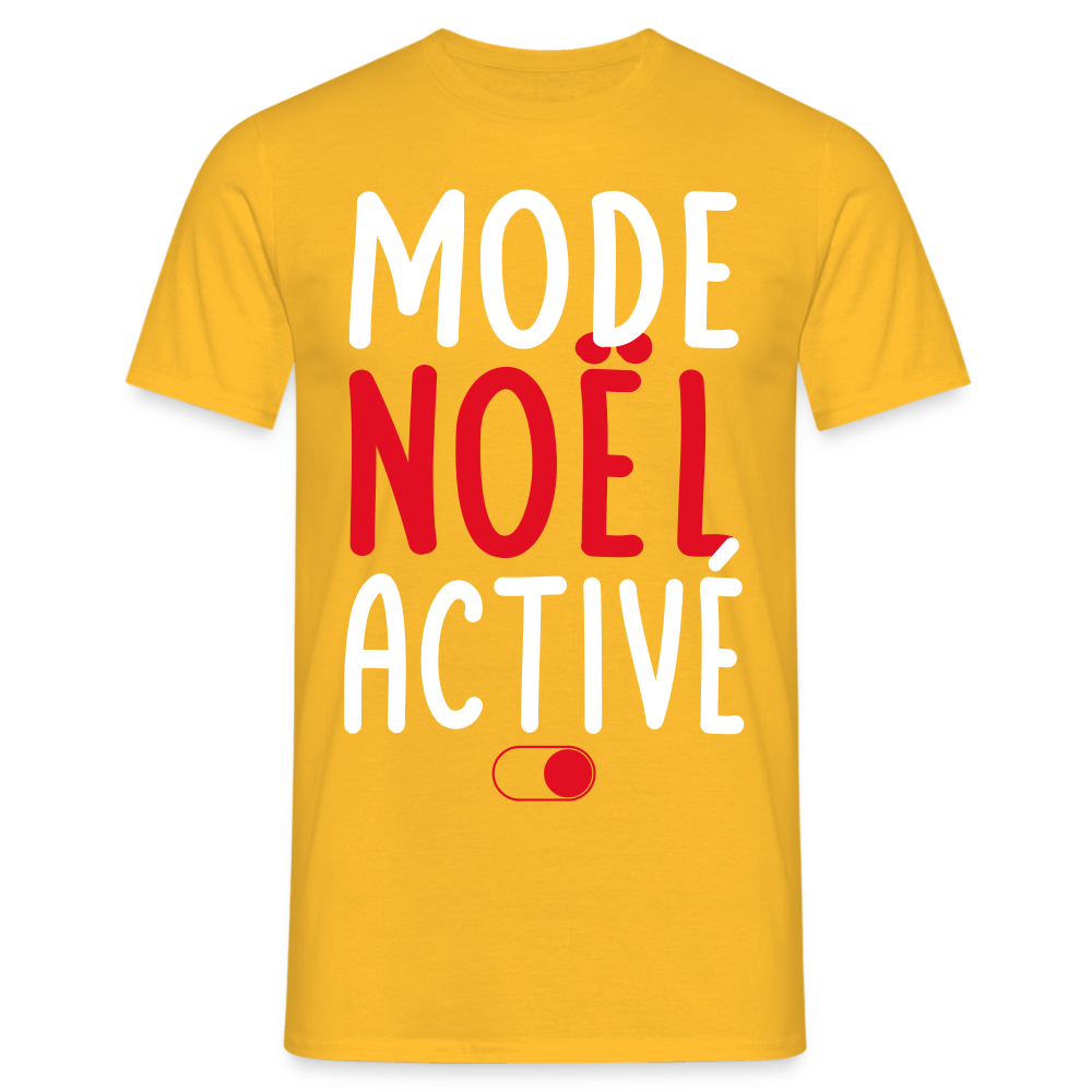 T-shirt Homme - Mode Noël activé - jaune