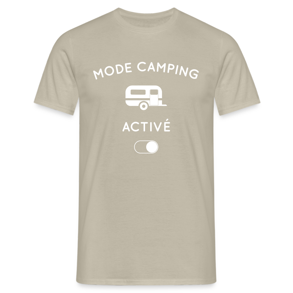 T-shirt Homme - Mode camping activé - beige sable