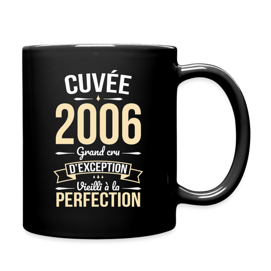 Mug uni - Anniversaire 19 Ans - Cuvée 2006 - noir