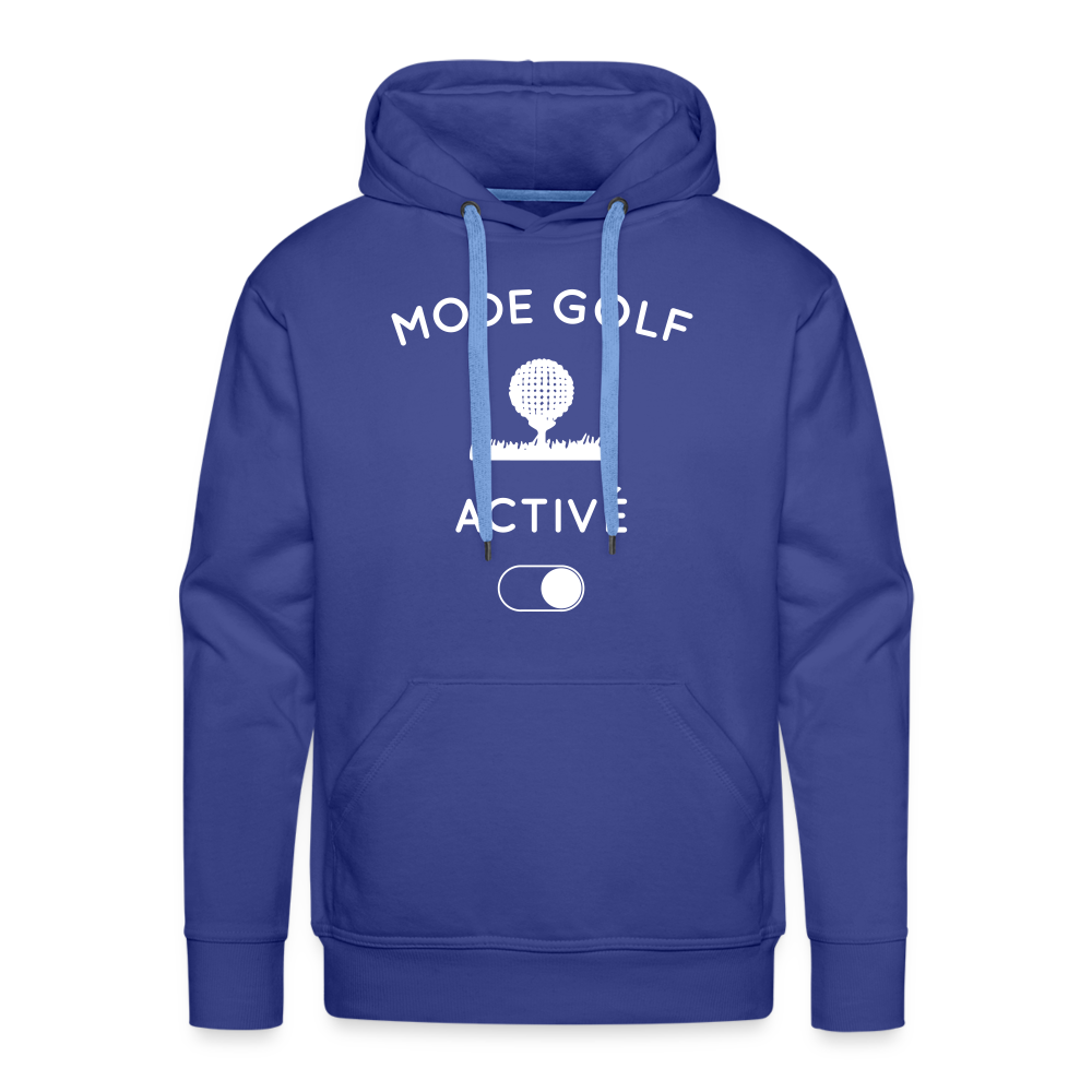 Sweat à capuche Premium Homme - Mode golf activé - bleu royal