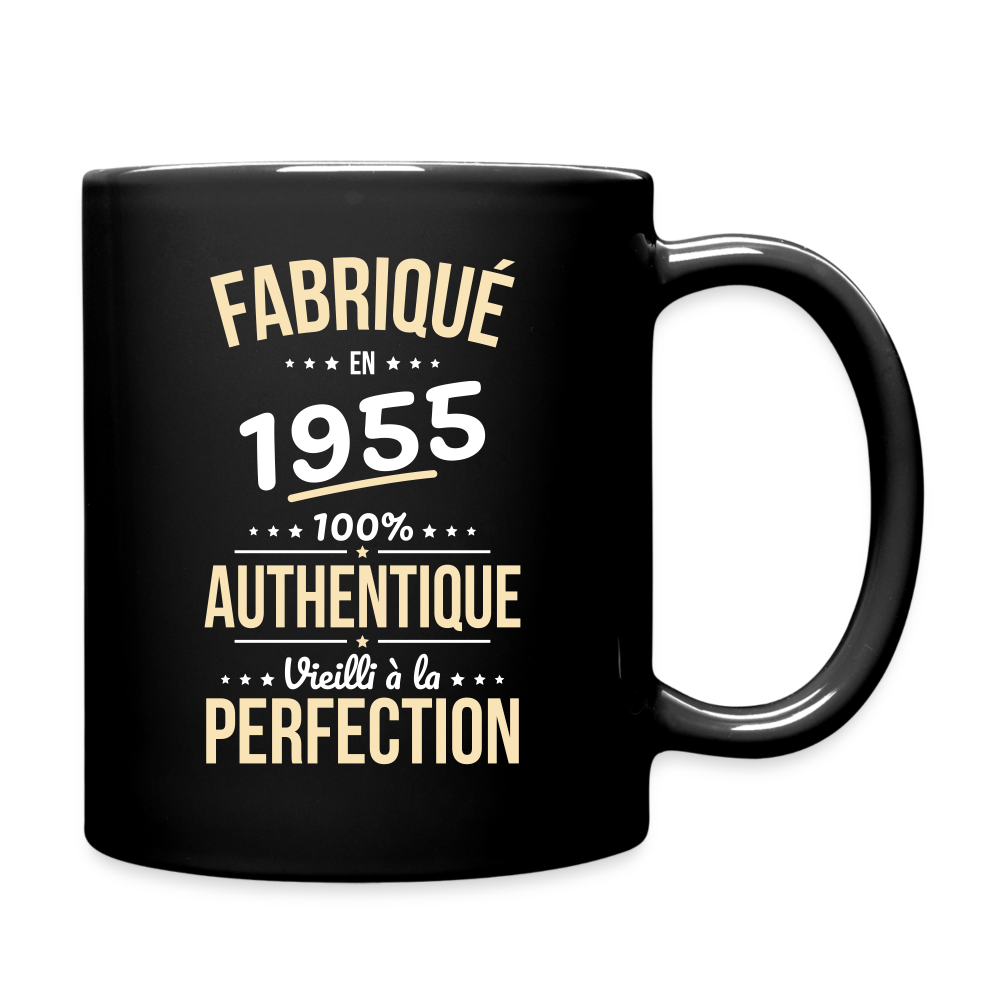 Mug uni - Anniversaire 70 Ans - Fabriqué en 1955 - noir