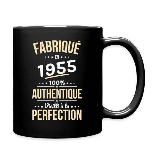 Mug uni - Anniversaire 70 Ans - Fabriqué en 1955 - noir