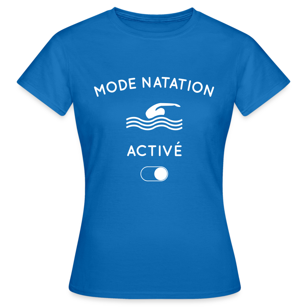 T-shirt Femme - Mode natation activé - bleu royal