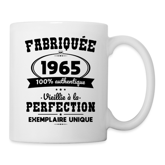 Mug blanc - Anniversaire 60 Ans - Fabriquée en 1965 - blanc