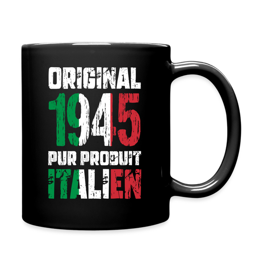 Mug uni - Anniversaire 80 Ans - Original 1945 - Pur produit Italien - noir