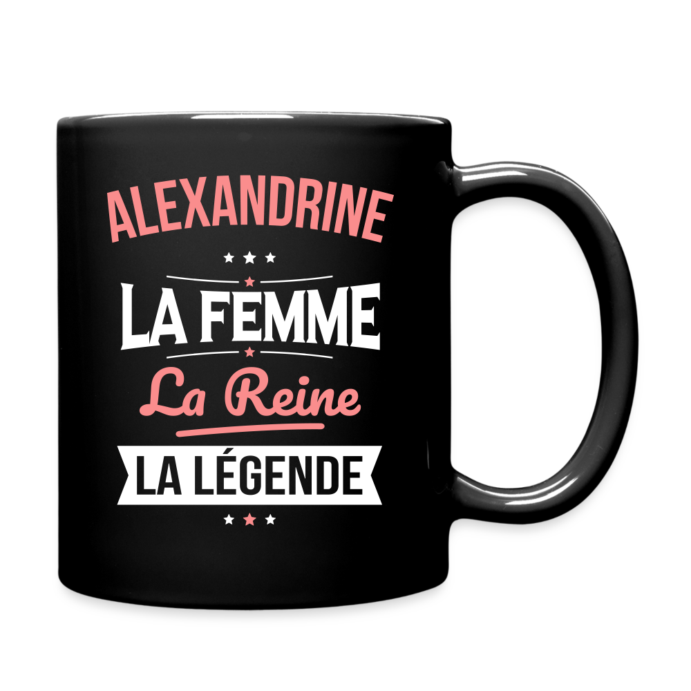 Mug uni - Alexandrine - la Femme - la Reine - la Légende - noir