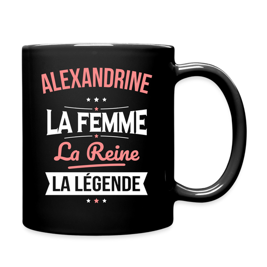 Mug uni - Alexandrine - la Femme - la Reine - la Légende - noir