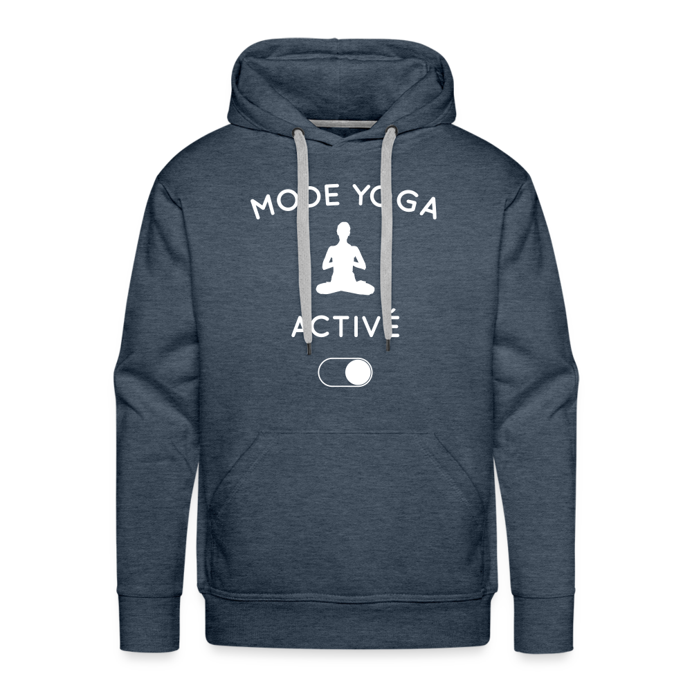 Sweat à capuche Premium Homme - Mode yoga activé - bleu jeans