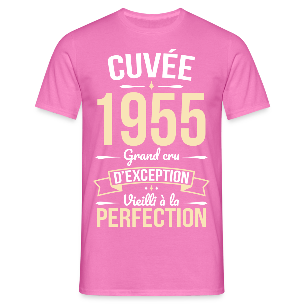 T-shirt Homme - Anniversaire 70 Ans - Cuvée 1955 - rose