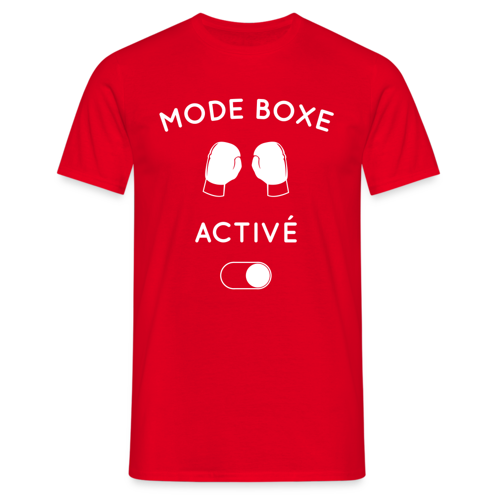 T-shirt Homme - Mode boxe activé - rouge