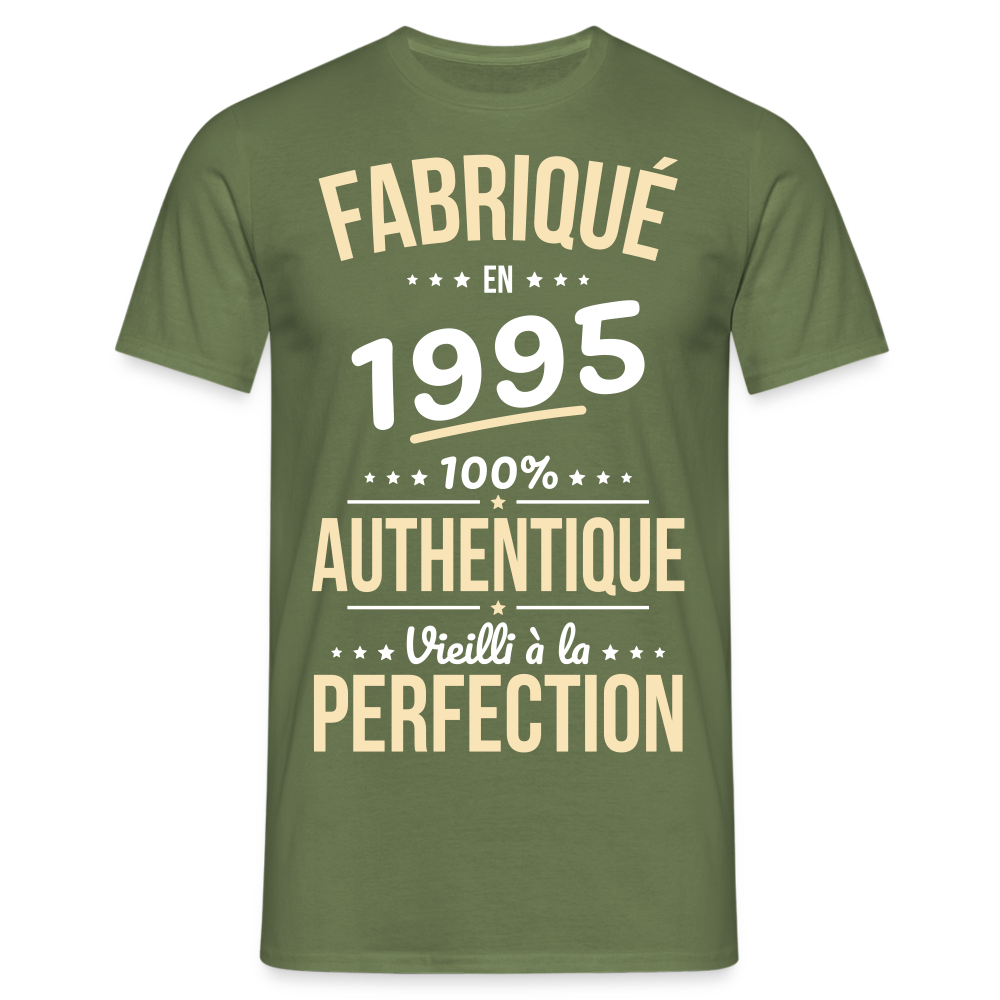 T-shirt Homme - Anniversaire 30 Ans - Fabriqué en 1995 - vert militaire