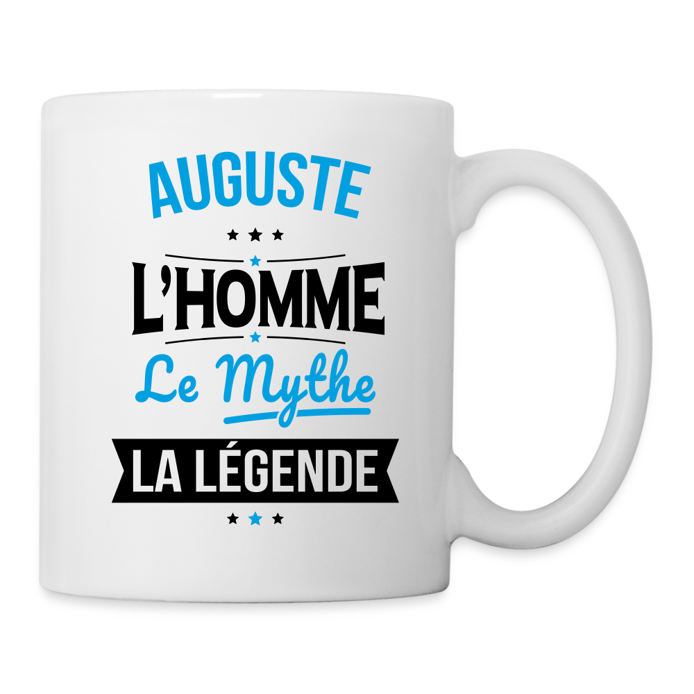 Mug blanc - Auguste - l'Homme - le Mythe - la Légende - blanc