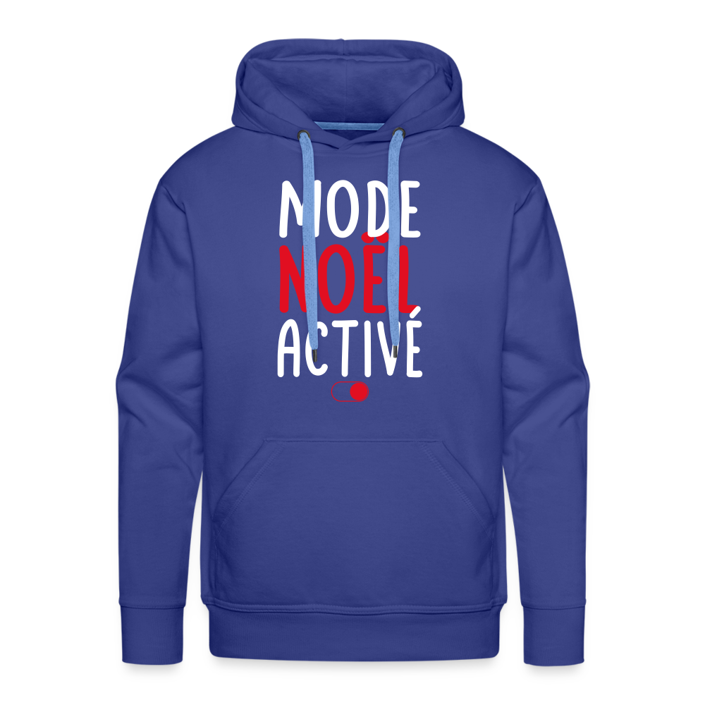 Sweat à capuche Premium Homme - Mode Noël activé - bleu royal