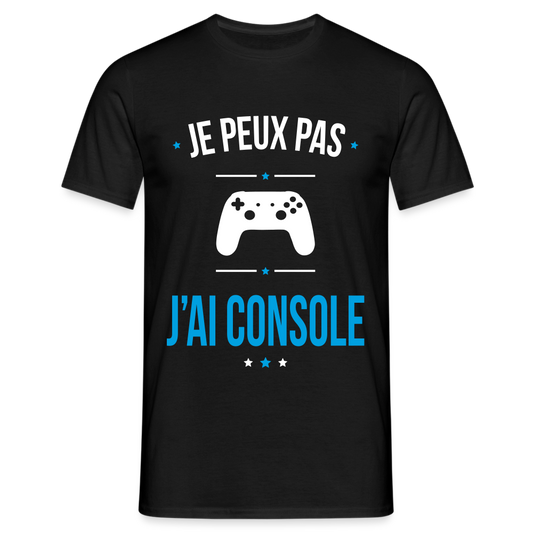 T-shirt Homme - Je peux pas j'ai Console - noir